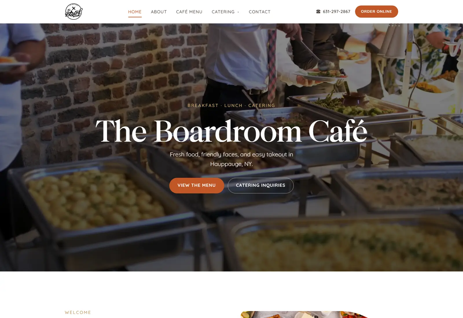 Boardroom Cafe & Catering — Orlando cafe and catering website by TruePath Studios