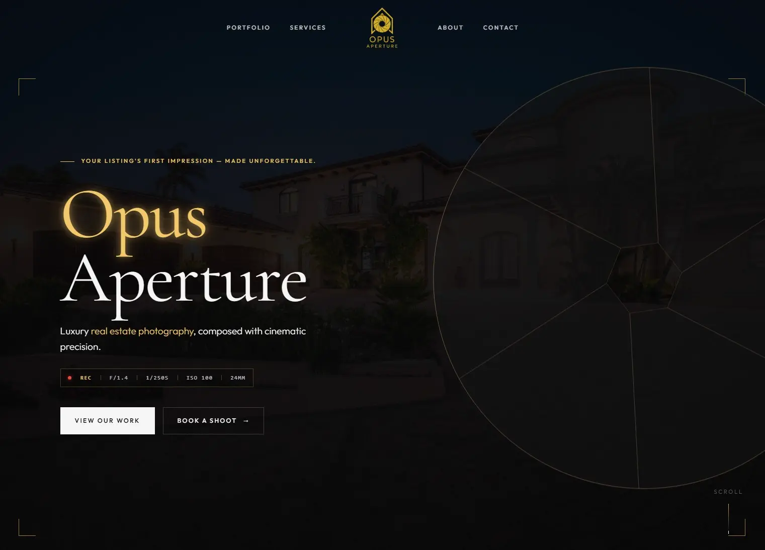 Opus Aperture website