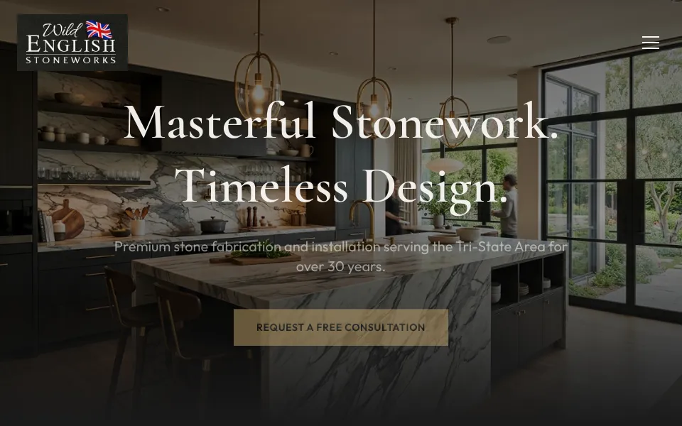 Wild English Stoneworks — Stone fabrication website by TruePath Studios